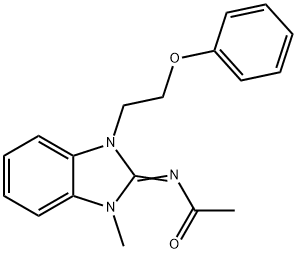 N-[1-methyl-3-(2-phenoxyethyl)-1,3-dihydro-2H-benzimidazol-2-ylidene]acetamide Structure