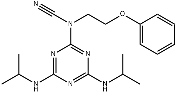 4,6-bis(isopropylamino)-1,3,5-triazin-2-yl(2-phenoxyethyl)cyanamide 结构式