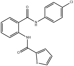 N-{2-[(4-chloroanilino)carbonyl]phenyl}-2-thiophenecarboxamide Struktur