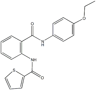 N-{2-[(4-ethoxyanilino)carbonyl]phenyl}-2-thiophenecarboxamide Structure