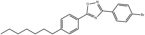 3-(4-bromophenyl)-5-(4-heptylphenyl)-1,2,4-oxadiazole Structure