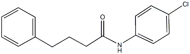 N-(4-chlorophenyl)-4-phenylbutanamide 化学構造式