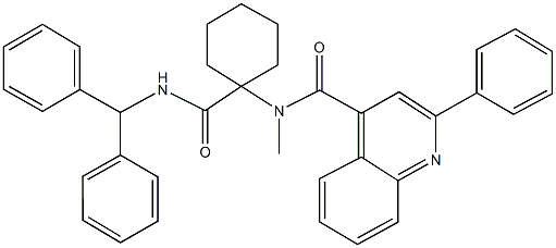 N-{1-[(benzhydrylamino)carbonyl]cyclohexyl}-N-methyl-2-phenyl-4-quinolinecarboxamide Structure