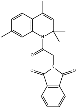 2-[2-oxo-2-(2,2,4,7-tetramethyl-1(2H)-quinolinyl)ethyl]-1H-isoindole-1,3(2H)-dione 结构式