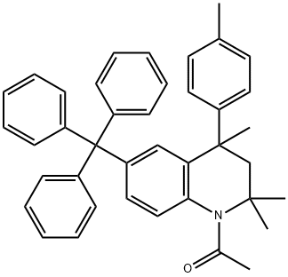 1-acetyl-2,2,4-trimethyl-4-(4-methylphenyl)-6-trityl-1,2,3,4-tetrahydroquinoline Structure