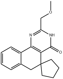 2-(methoxymethyl)-5,6-dihydrospiro(benzo[h]quinazoline-5,1'-cyclopentane)-4(3H)-one Structure