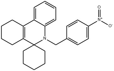 5'-(4-nitrobenzyl)-5',6',7',8',9',10'-hexahydrospiro(cyclohexane-1,6'-phenanthridine) Structure