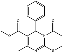 methyl 8-methyl-4-oxo-6-phenyl-3,4-dihydro-2H,6H-pyrimido[2,1-b][1,3]thiazine-7-carboxylate Struktur