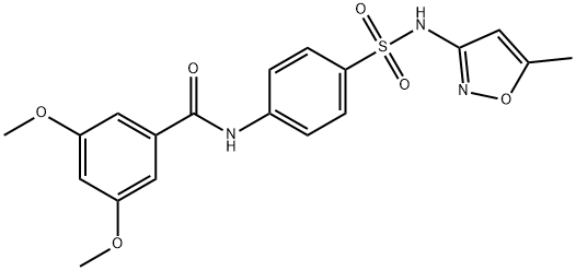 3,5-dimethoxy-N-(4-{[(5-methyl-3-isoxazolyl)amino]sulfonyl}phenyl)benzamide Structure