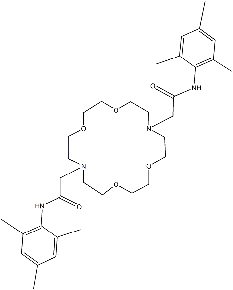 N-mesityl-2-{16-[2-(mesitylamino)-2-oxoethyl]-1,4,10,13-tetraoxa-7,16-diazacyclooctadecan-7-yl}acetamide,300800-48-0,结构式