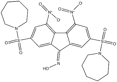 300802-26-0 2,7-bis(1-azepanylsulfonyl)-4,5-bisnitro-9H-fluoren-9-one oxime