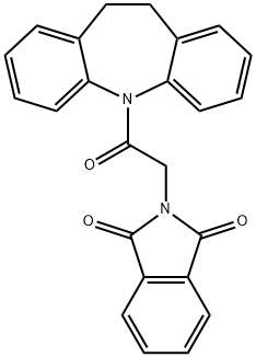 2-[2-(10,11-dihydro-5H-dibenzo[b,f]azepin-5-yl)-2-oxoethyl]-1H-isoindole-1,3(2H)-dione Struktur
