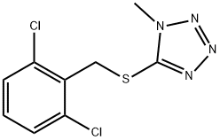 2,6-dichlorobenzyl 1-methyl-1H-tetraazol-5-yl sulfide Struktur