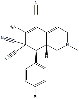 6-amino-8-(4-bromophenyl)-2-methyl-2,3,8,8a-tetrahydro-5,7,7(1H)-isoquinolinetricarbonitrile|