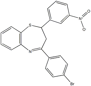 4-(4-bromophenyl)-2-{3-nitrophenyl}-2,3-dihydro-1,5-benzothiazepine Structure