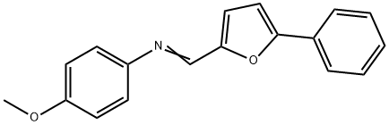 N-(4-methoxyphenyl)-N-[(5-phenyl-2-furyl)methylene]amine 结构式