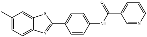 N-[4-(6-methyl-1,3-benzothiazol-2-yl)phenyl]nicotinamide,300818-40-0,结构式