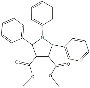 dimethyl 1,2,5-triphenyl-2,5-dihydro-1H-pyrrole-3,4-dicarboxylate 化学構造式