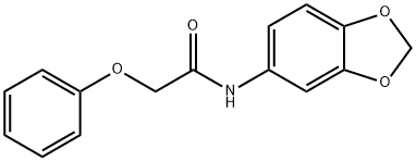 N-(1,3-benzodioxol-5-yl)-2-phenoxyacetamide 化学構造式