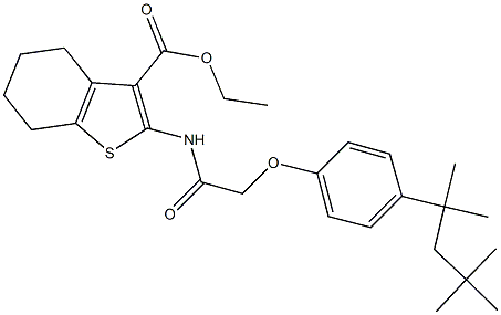 300828-33-5 ethyl 2-({[4-(1,1,3,3-tetramethylbutyl)phenoxy]acetyl}amino)-4,5,6,7-tetrahydro-1-benzothiophene-3-carboxylate