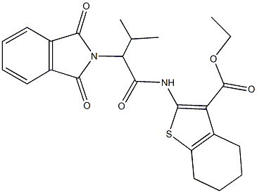 ethyl 2-{[2-(1,3-dioxo-1,3-dihydro-2H-isoindol-2-yl)-3-methylbutanoyl]amino}-4,5,6,7-tetrahydro-1-benzothiophene-3-carboxylate Structure