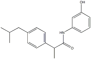 N-(3-hydroxyphenyl)-2-(4-isobutylphenyl)propanamide Structure