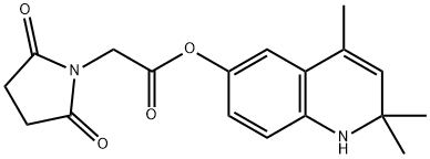 2,2,4-trimethyl-1,2-dihydro-6-quinolinyl (2,5-dioxo-1-pyrrolidinyl)acetate 结构式