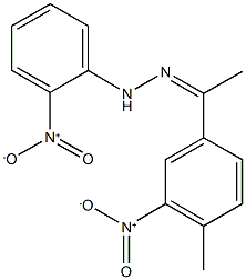 1-{3-nitro-4-methylphenyl}ethanone {2-nitrophenyl}hydrazone Structure