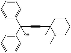 3-(1,2-dimethyl-2-piperidinyl)-1,1-diphenyl-2-propyn-1-ol Structure