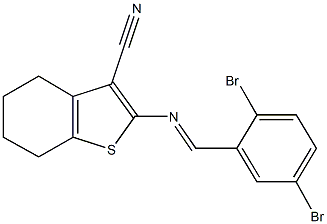 2-[(2,5-dibromobenzylidene)amino]-4,5,6,7-tetrahydro-1-benzothiophene-3-carbonitrile|