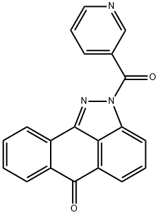 2-(3-pyridinylcarbonyl)dibenzo[cd,g]indazol-6(2H)-one Structure