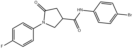 N-(4-bromophenyl)-1-(4-fluorophenyl)-5-oxo-3-pyrrolidinecarboxamide Structure