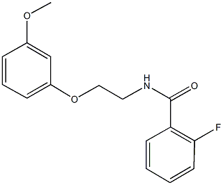 2-fluoro-N-[2-(3-methoxyphenoxy)ethyl]benzamide Struktur