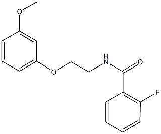 2-fluoro-N-[2-(3-methoxyphenoxy)ethyl]benzamide 结构式