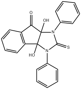 3a,8a-dihydroxy-1,3-diphenyl-2-thioxo-2,3,3a,8a-tetrahydroindeno[1,2-d]imidazol-8(1H)-one Structure