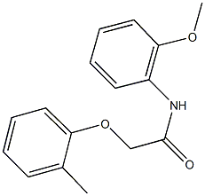 N-(2-methoxyphenyl)-2-(2-methylphenoxy)acetamide 化学構造式