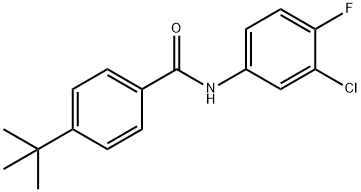 4-tert-butyl-N-(3-chloro-4-fluorophenyl)benzamide 结构式