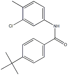 4-tert-butyl-N-(3-chloro-4-methylphenyl)benzamide,301160-05-4,结构式
