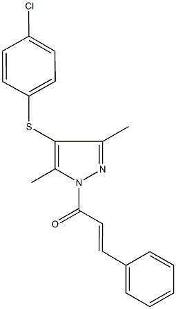 4-[(4-chlorophenyl)sulfanyl]-1-cinnamoyl-3,5-dimethyl-1H-pyrazole|