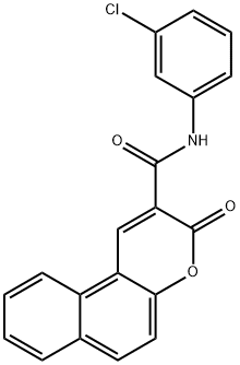 N-(3-chlorophenyl)-3-oxo-3H-benzo[f]chromene-2-carboxamide Struktur