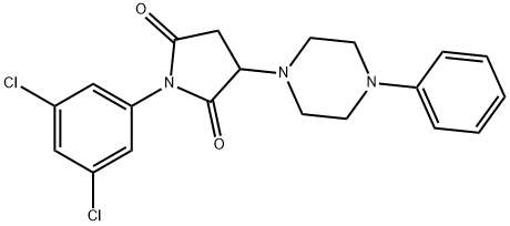 1-(3,5-dichlorophenyl)-3-(4-phenyl-1-piperazinyl)-2,5-pyrrolidinedione Structure