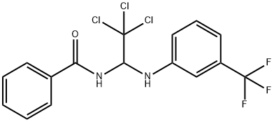 N-{2,2,2-trichloro-1-[3-(trifluoromethyl)anilino]ethyl}benzamide 结构式