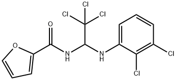 N-[2,2,2-trichloro-1-(2,3-dichloroanilino)ethyl]-2-furamide 化学構造式