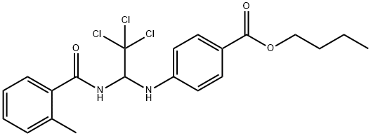 butyl 4-({2,2,2-trichloro-1-[(2-methylbenzoyl)amino]ethyl}amino)benzoate Structure