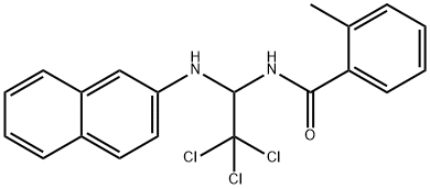 2-methyl-N-[2,2,2-trichloro-1-(2-naphthylamino)ethyl]benzamide 结构式