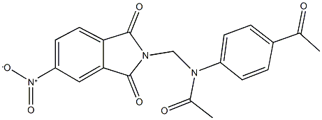 N-(4-acetylphenyl)-N-({5-nitro-1,3-dioxo-1,3-dihydro-2H-isoindol-2-yl}methyl)acetamide Structure