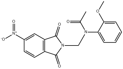 N-({5-nitro-1,3-dioxo-1,3-dihydro-2H-isoindol-2-yl}methyl)-N-(2-methoxyphenyl)acetamide 结构式