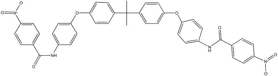 4-nitro-N-{4-[4-(1-{4-[4-({4-nitrobenzoyl}amino)phenoxy]phenyl}-1-methylethyl)phenoxy]phenyl}benzamide 结构式