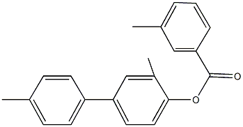 3,4'-dimethyl[1,1'-biphenyl]-4-yl 3-methylbenzoate 化学構造式