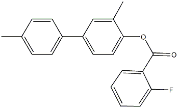 3,4'-dimethyl[1,1'-biphenyl]-4-yl 2-fluorobenzoate 化学構造式